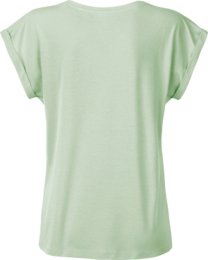 Ladies' Casual T-Shirt Organic (soft green) for embroidery and printing -  James & Nicholson - T-Shirts - StickX Textilveredelung
